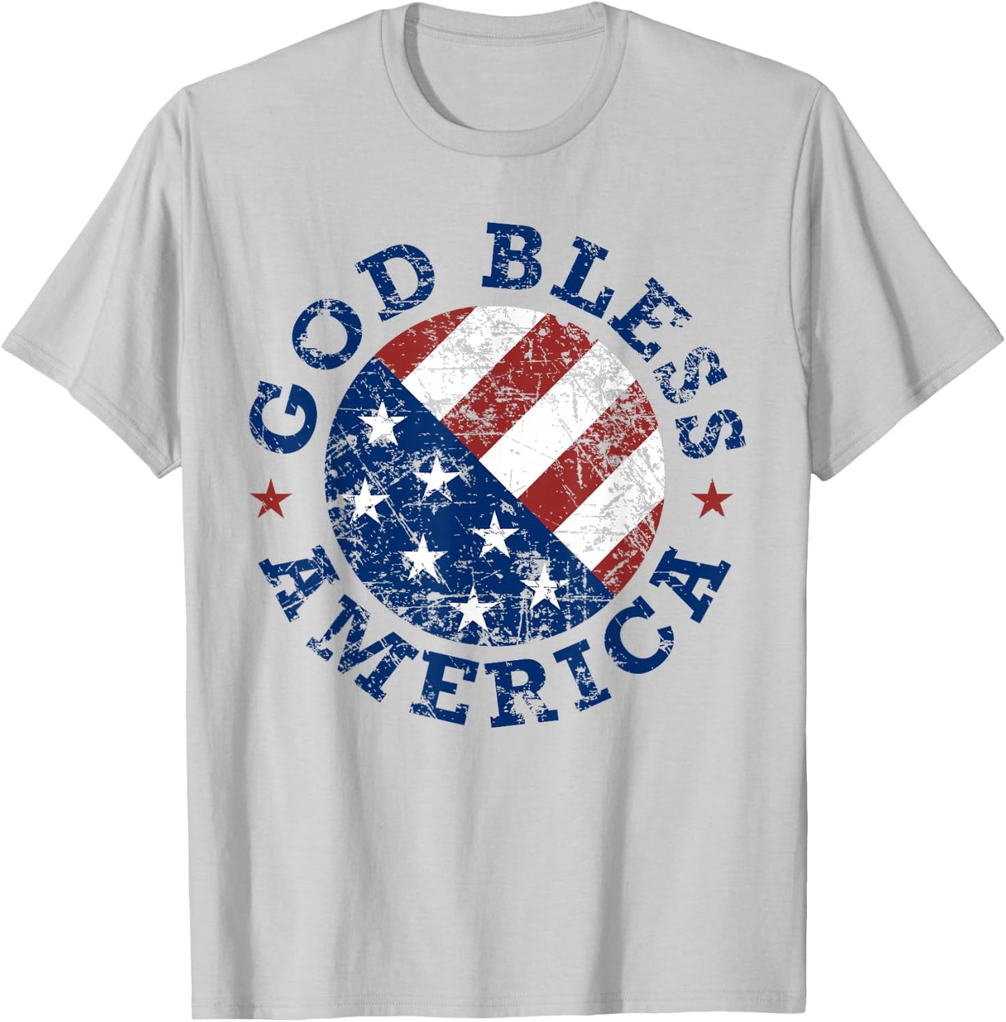 God Bless America Flag 4th of July Independence Day Kids Men T-Shirt - T-Shirt | Ash