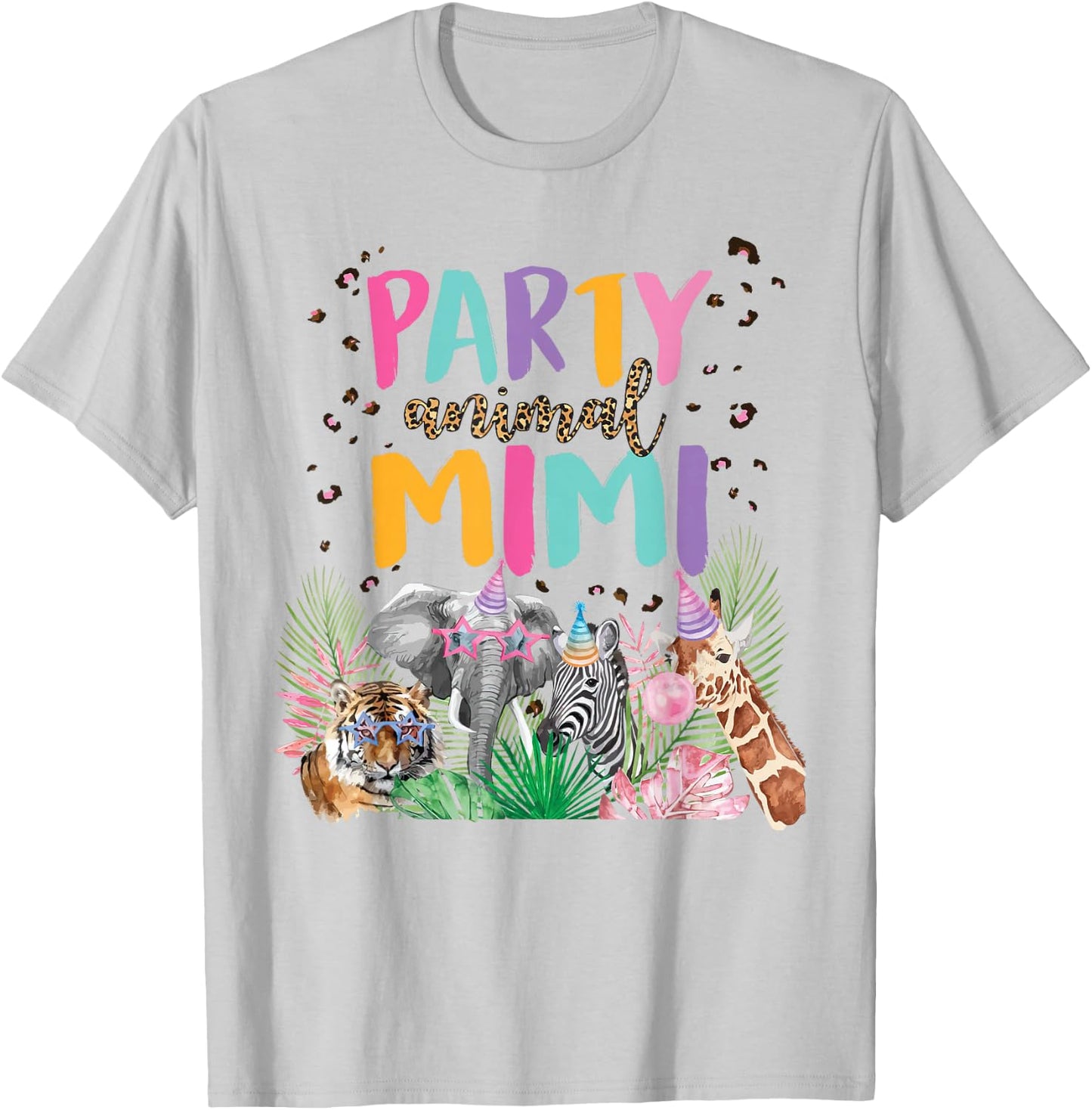 Mimi Of The Birthday Boy Girl Zoo Theme Animal Party T-Shirt - T-Shirt | Ash