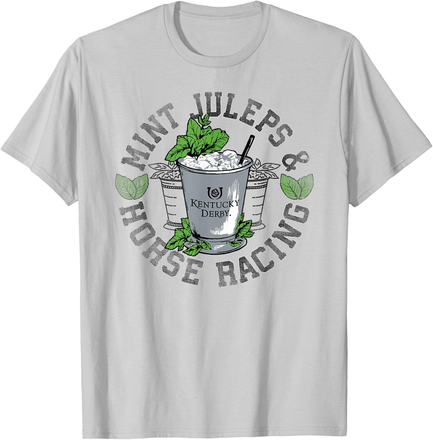 Officially Licensed Kentucky Derby Mint Juleps Vintage T-Shirt - T-Shirt | Ash
