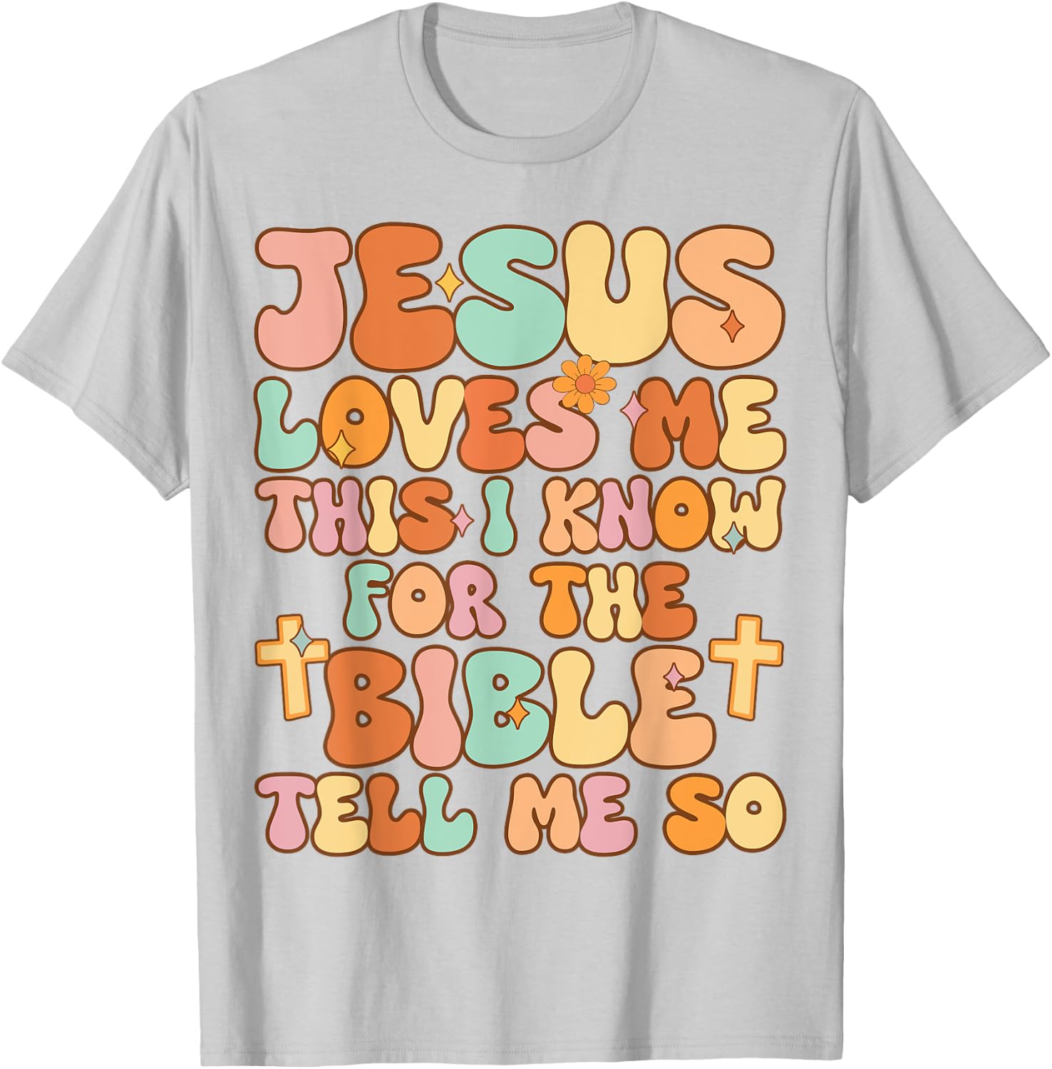 Toddler Jesus Loves Me This I Know Kid Youth Jesus Christian T-Shirt - T-Shirt | Ash
