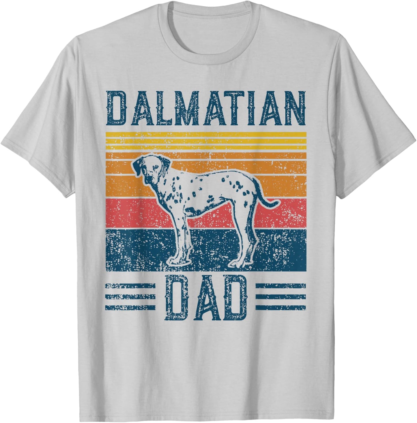 Dog | Dalmatian Dad - Vintage Dalmatian Dad T-Shirt - T-Shirt | Ash