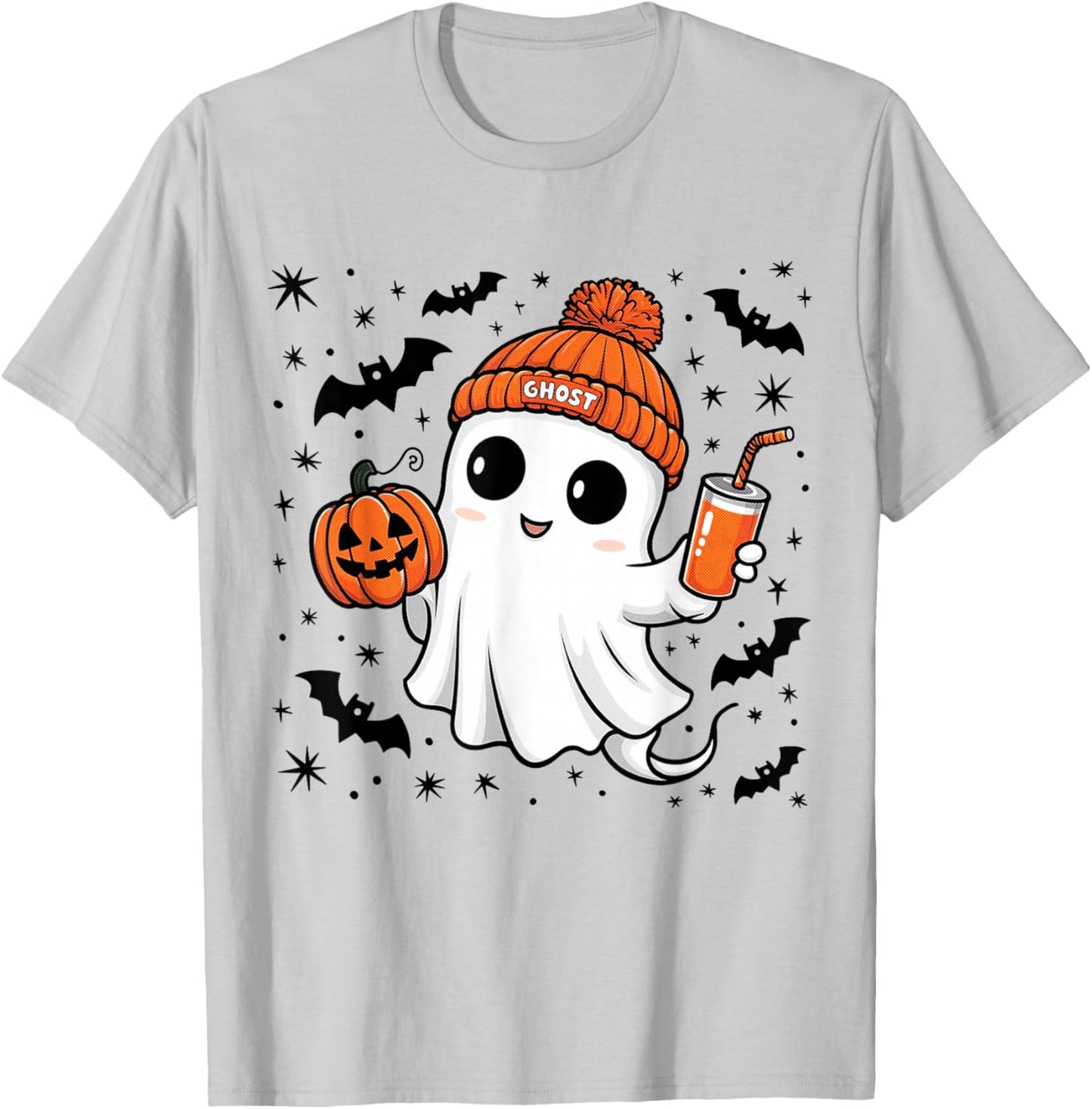 Cute Ghost Halloween Costume Toddler Kids Boys Girls T-Shirt - T-Shirt | Ash