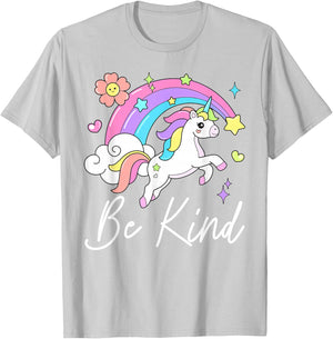 Be Kind Stop Bullying Unicorn Rainbow Unity Day Wear Orange T-Shirt - T-Shirt | Ash