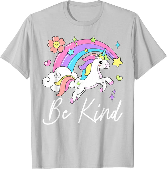 Be Kind Stop Bullying Unicorn Rainbow Unity Day Wear Orange T-Shirt - T-Shirt | Ash