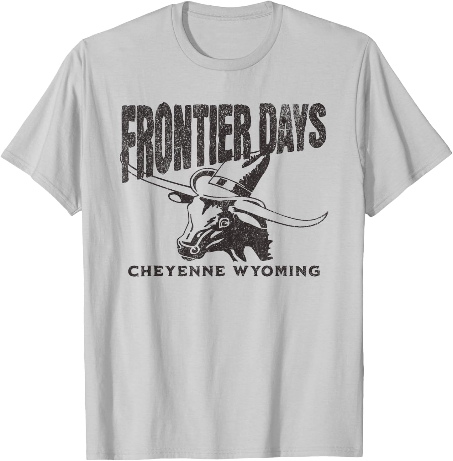 Cheyenne Wyoming Steer Frontier Days T-Shirt - T-Shirt | Ash