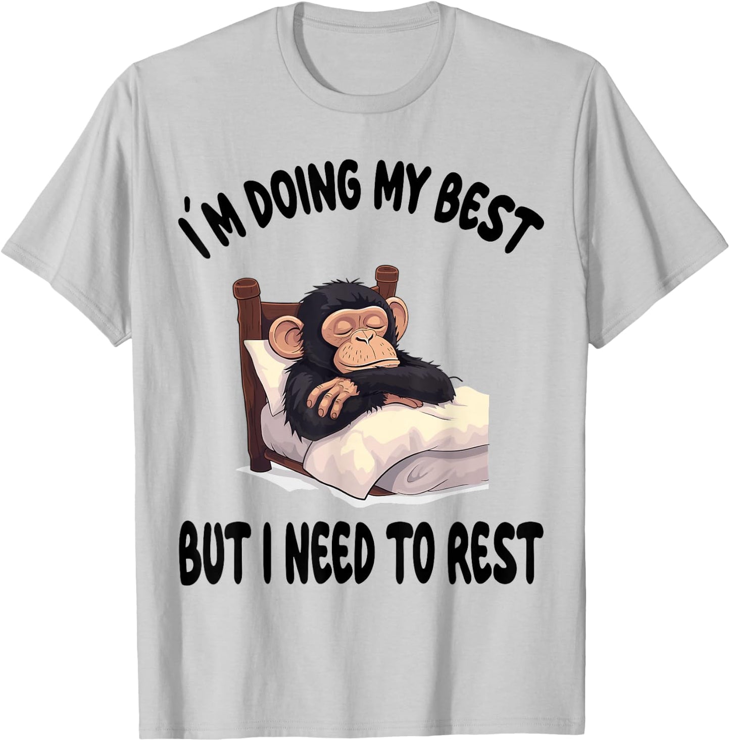 Monkey Ape Official Sleepshirt Pajamas Nightgown T-Shirt - T-Shirt | Ash