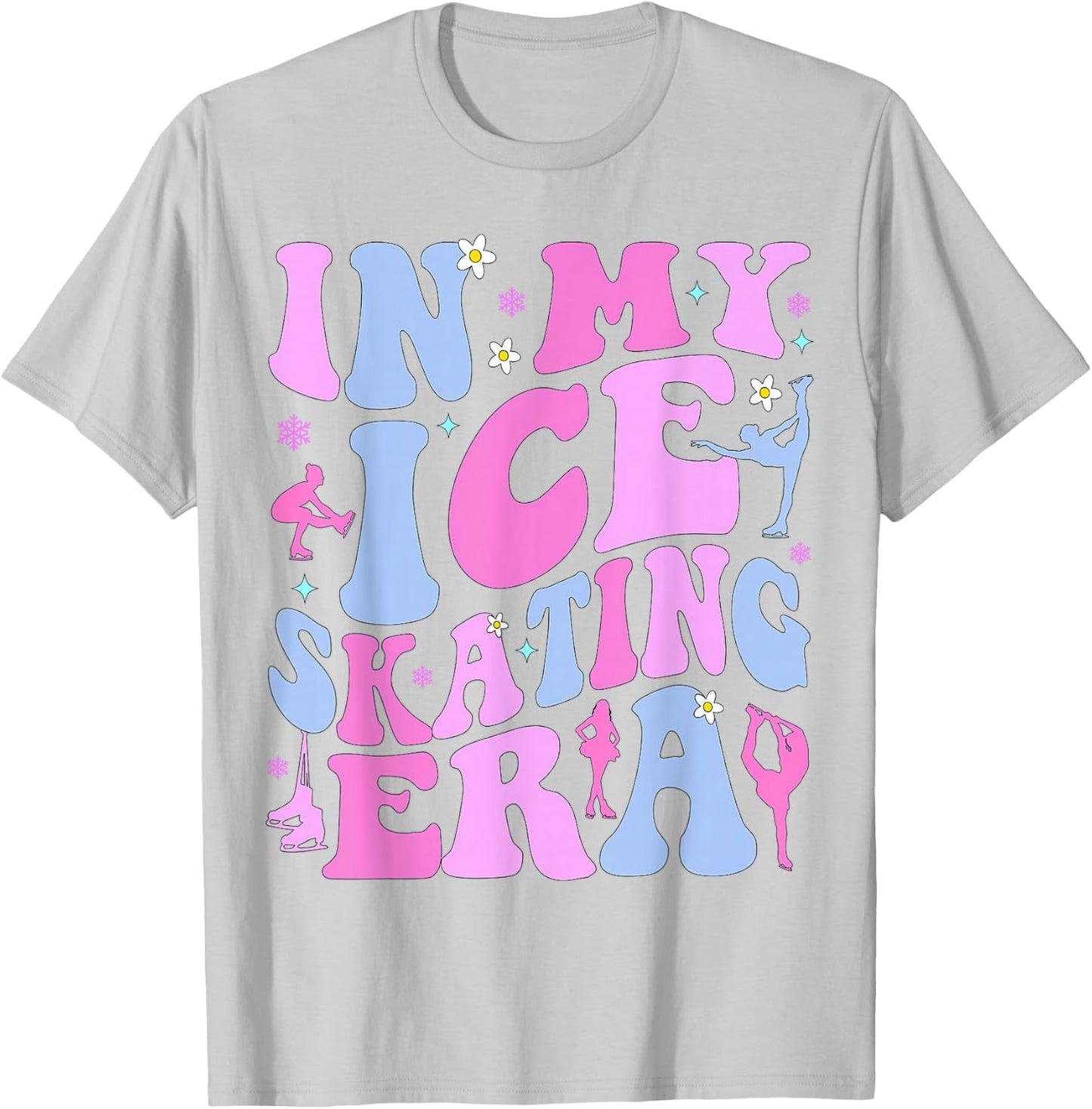 In My Ice Skating Era Figure Hockey Skating Girls Boys Coach T-Shirt - T-Shirt | Ash