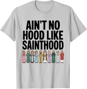 Catholic Saints Funny Men Dad Mom Religious Faith T-Shirt - T-Shirt | Ash