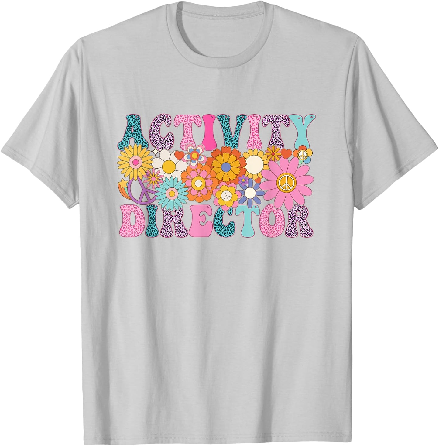 Activity Director Week Groovy Appreciation Day T-Shirt - T-Shirt | Ash