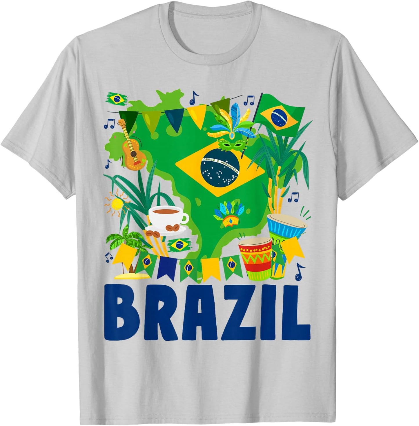 Brazil Flag Outfit Idea Brasil & Brazilian Flag T-Shirt - T-Shirt | Ash