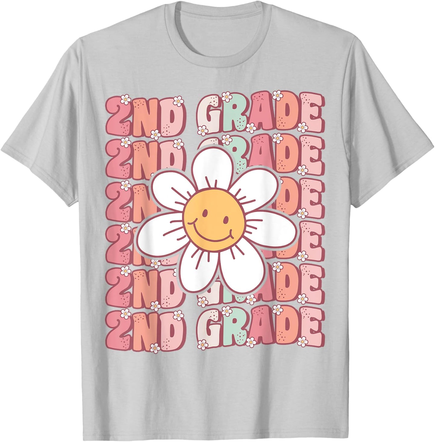 Groovy 2nd Grade Back To School First Day of Second Grade T-Shirt - T-Shirt | Ash