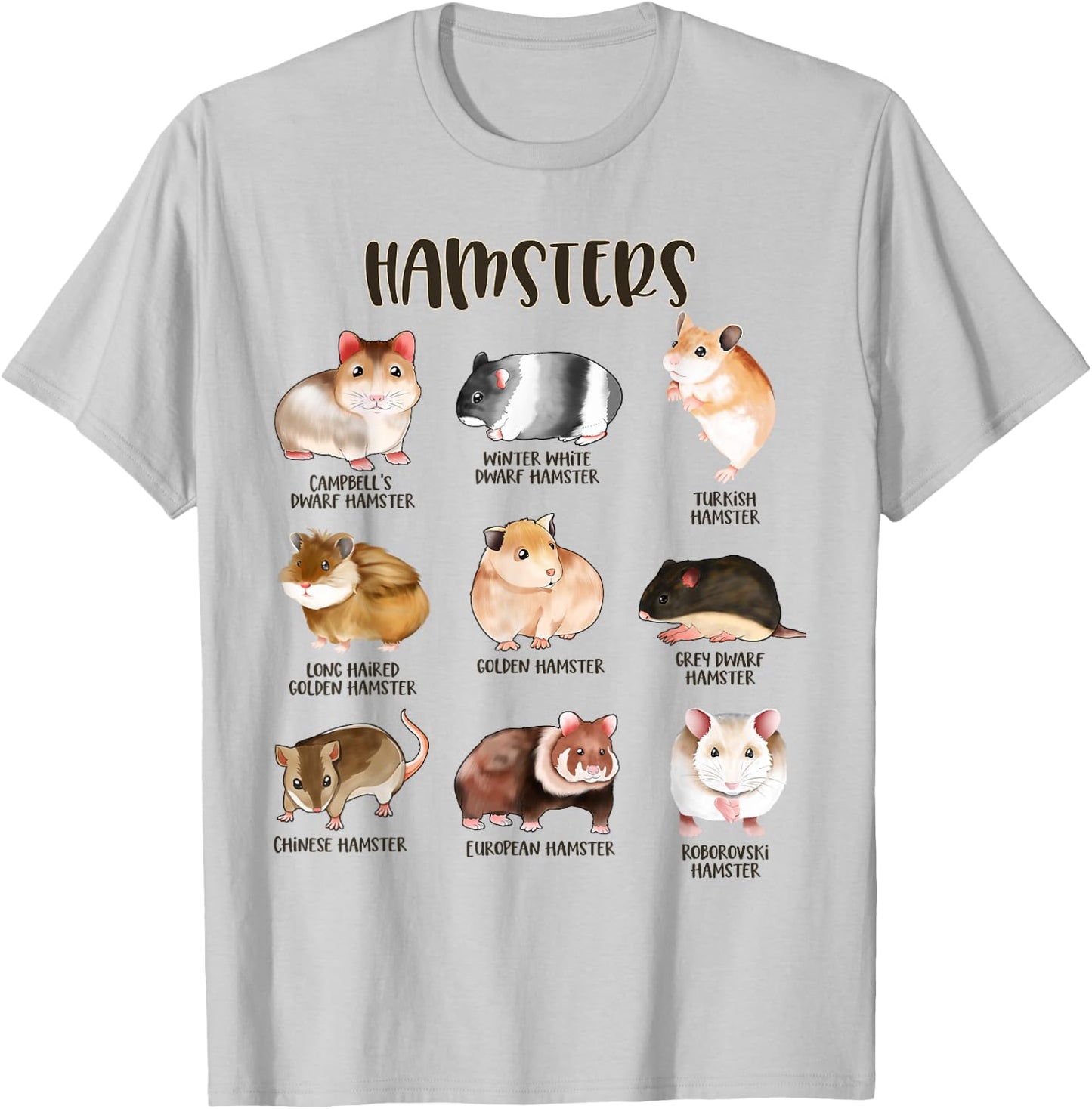 Many different hamsters - types of hamsters T-Shirt - T-Shirt | Ash