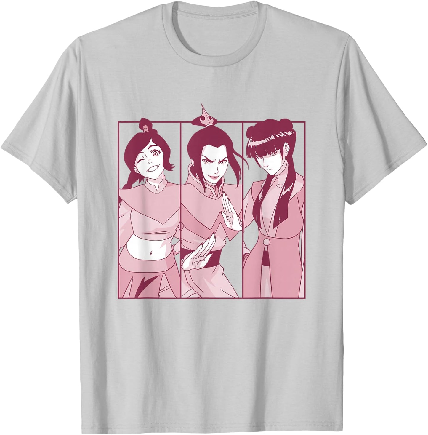 Avatar: The Last Airbender Mighty Women Warrior Panels T-Shirt - T-Shirt | Ash