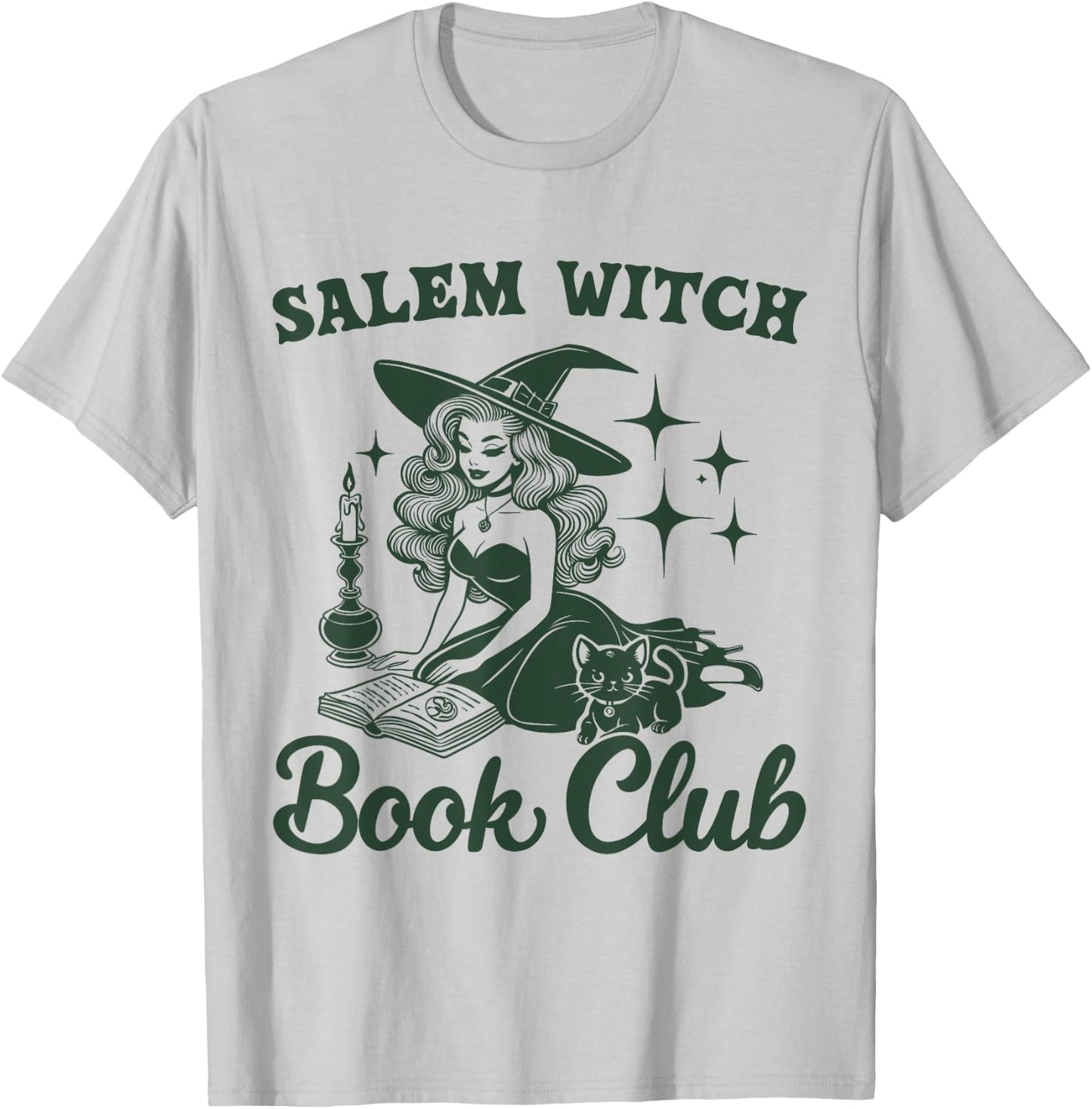 Salem Witch Book Club bookworm reading witch T-Shirt - T-Shirt | Ash
