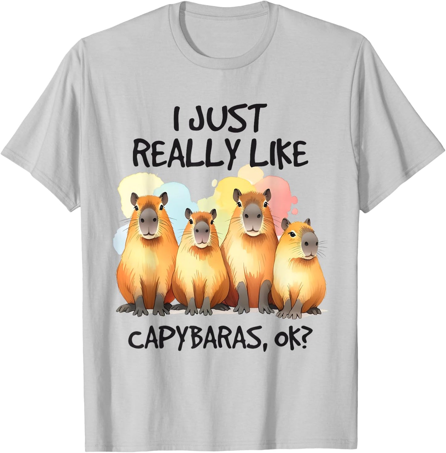 Funny Capybara T-Shirt - T-Shirt | Ash