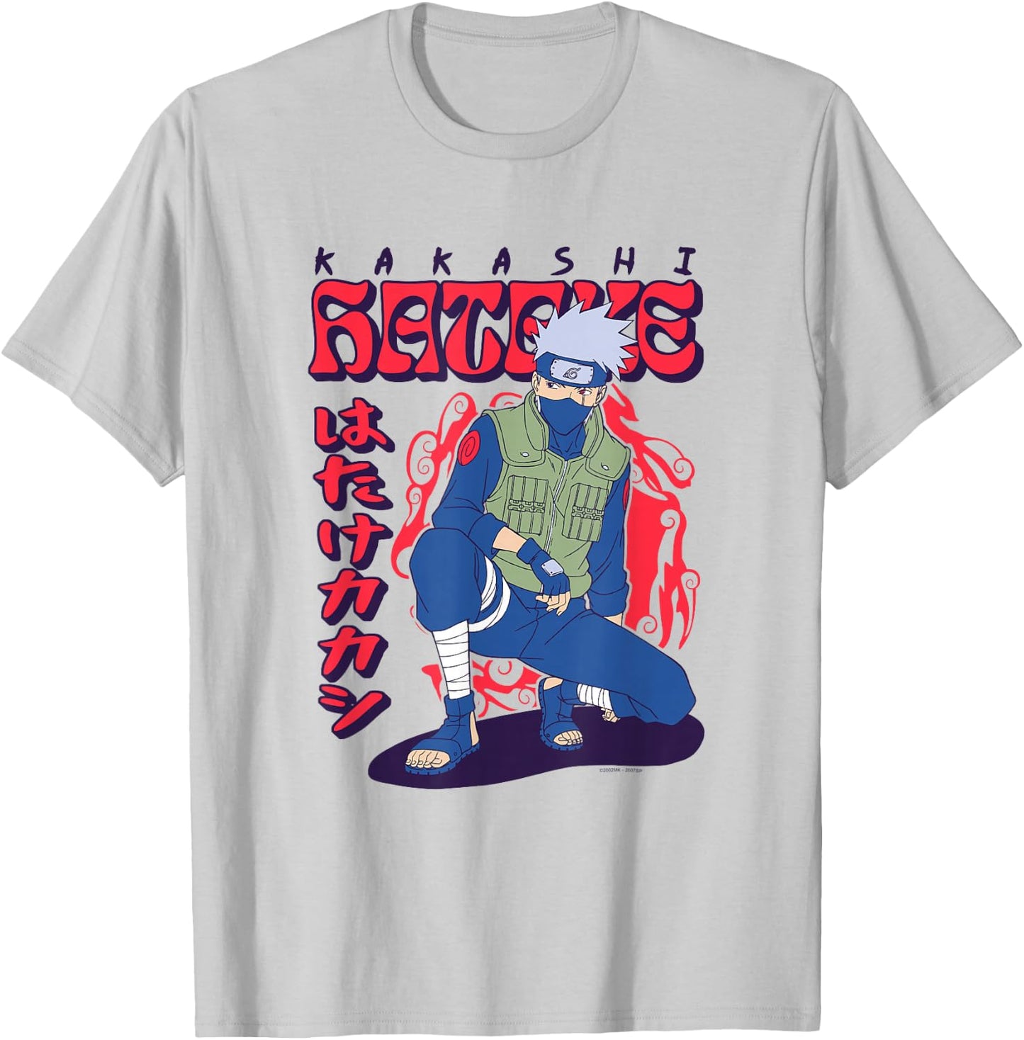Naruto Shippuden Kakashi Wavy Text T-Shirt - T-Shirt | Ash