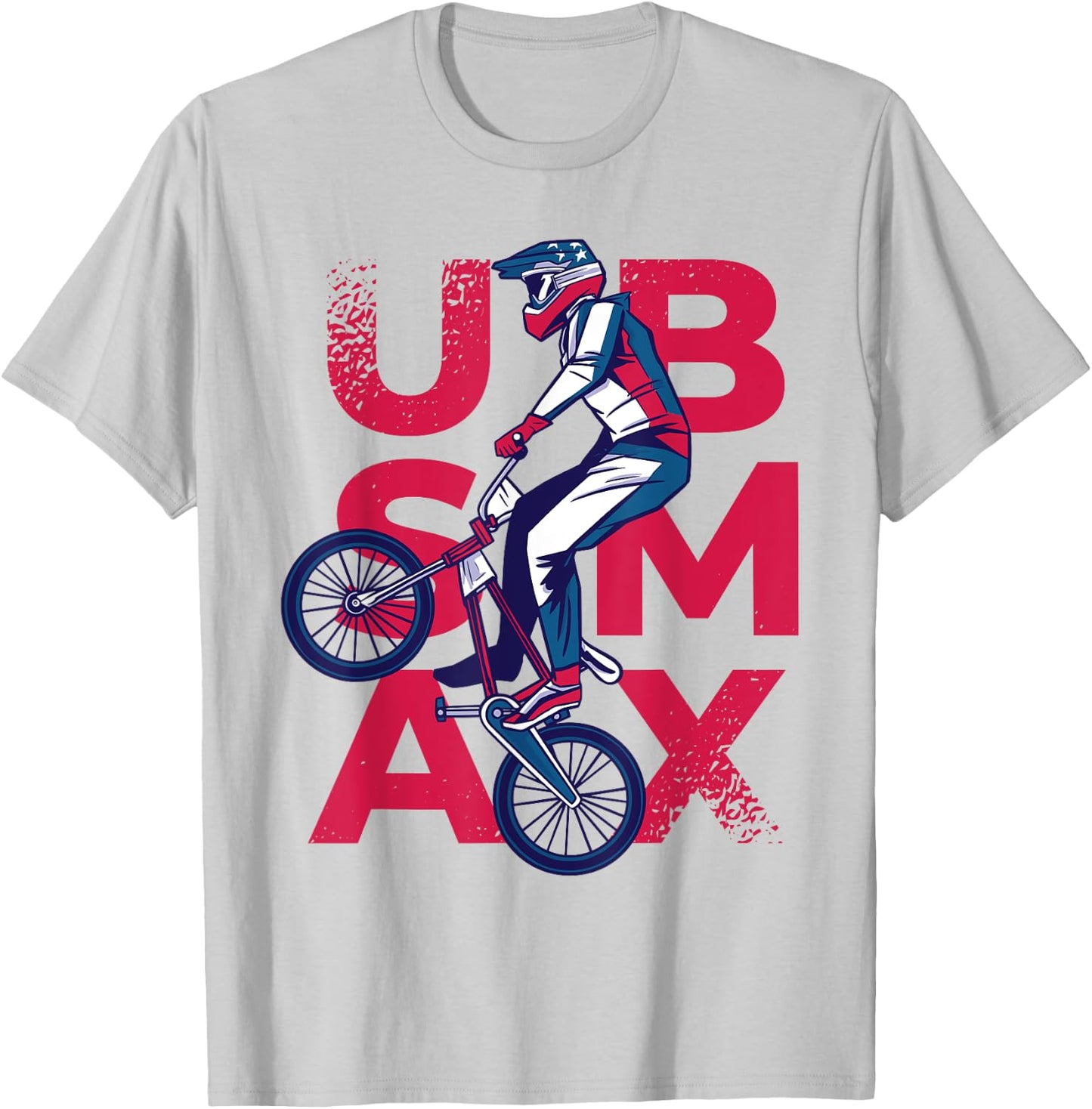 BMX Bike Support Team Flag USA Track Rider American T-Shirt - T-Shirt | Ash