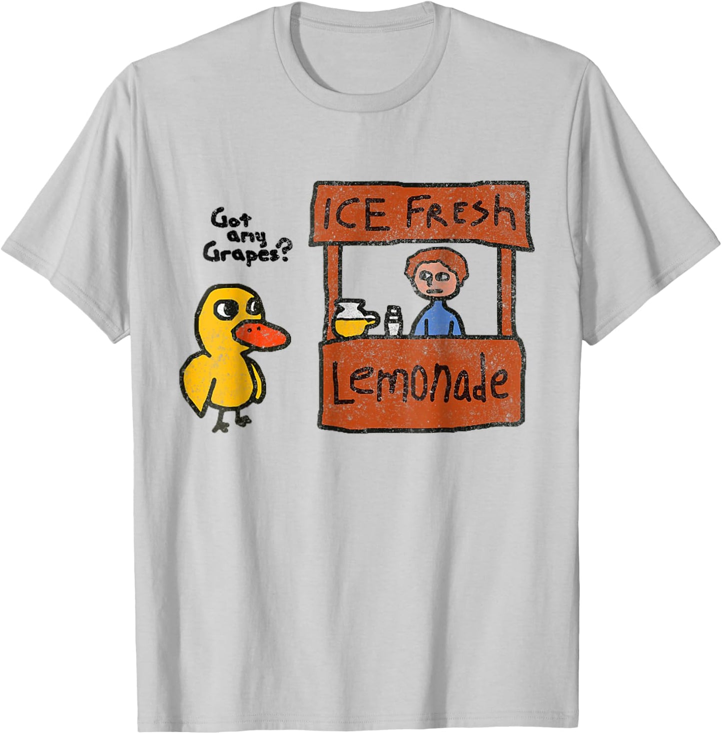 Ice Fresh Lemonade Shirt Duck Funny Got Any Grapes Love Gift T-Shirt - T-Shirt | Ash