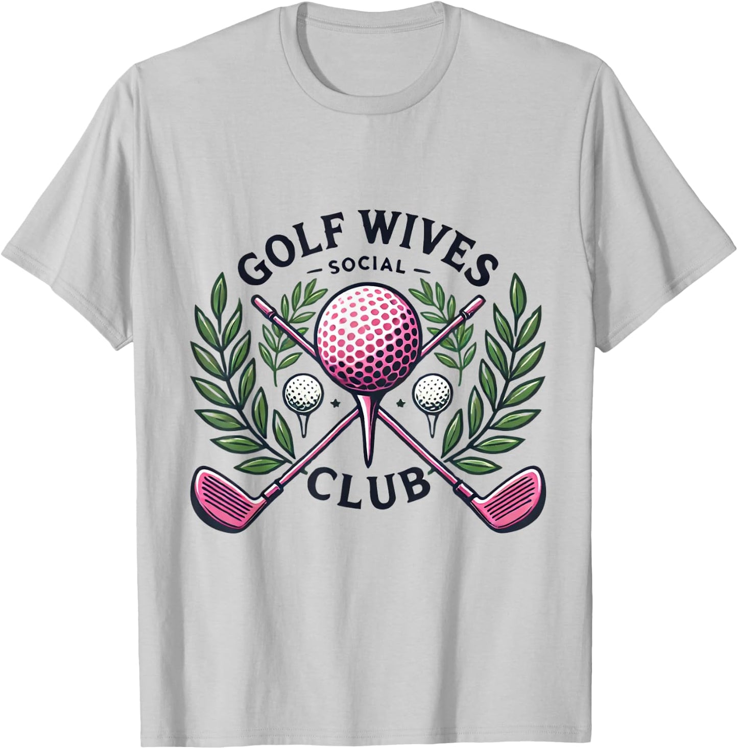 Cool Golf Wives Social Club Golf Lover T-Shirt - T-Shirt | Ash