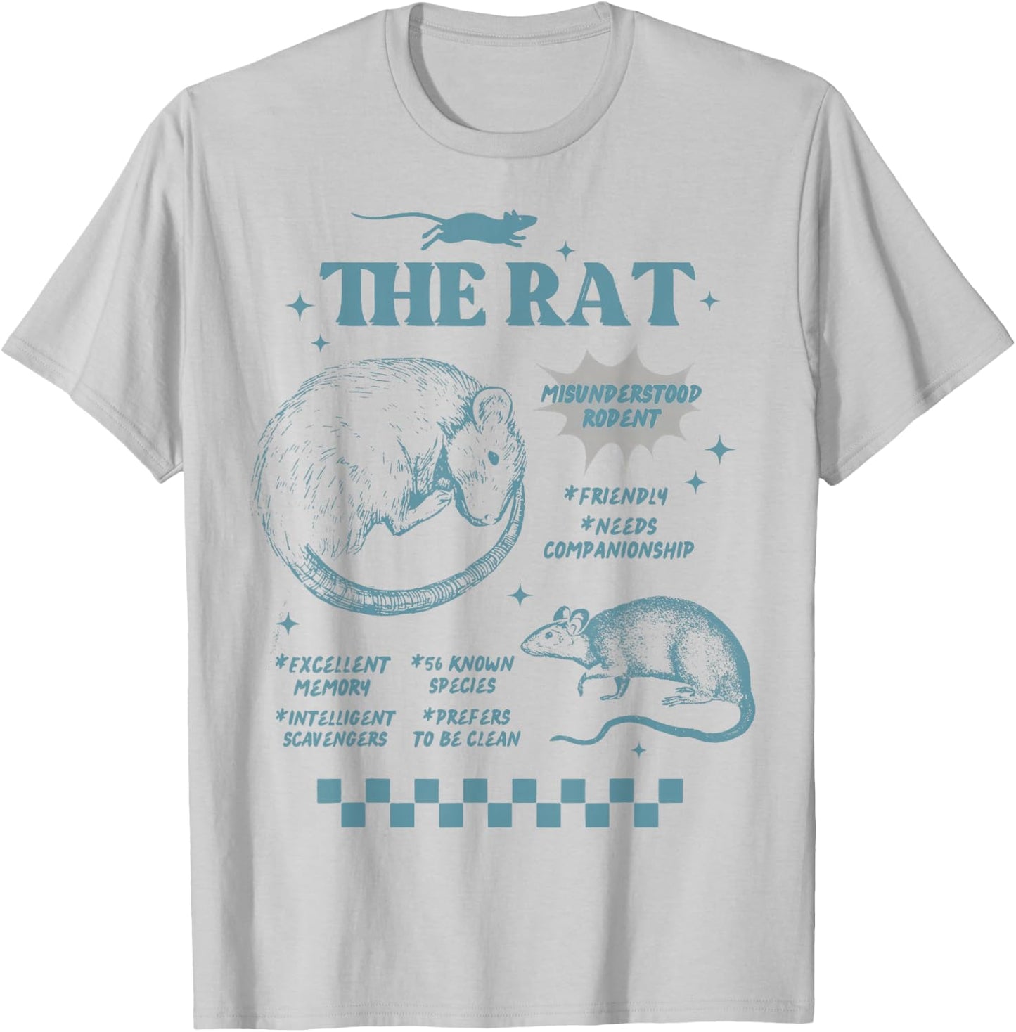 The Rat Rodent Retro Rat Misunderstood Rodent T-Shirt - T-Shirt | Ash