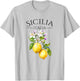 Sicilia Italian Souvenir Italy Lemons T-Shirt - T-Shirt | Ash