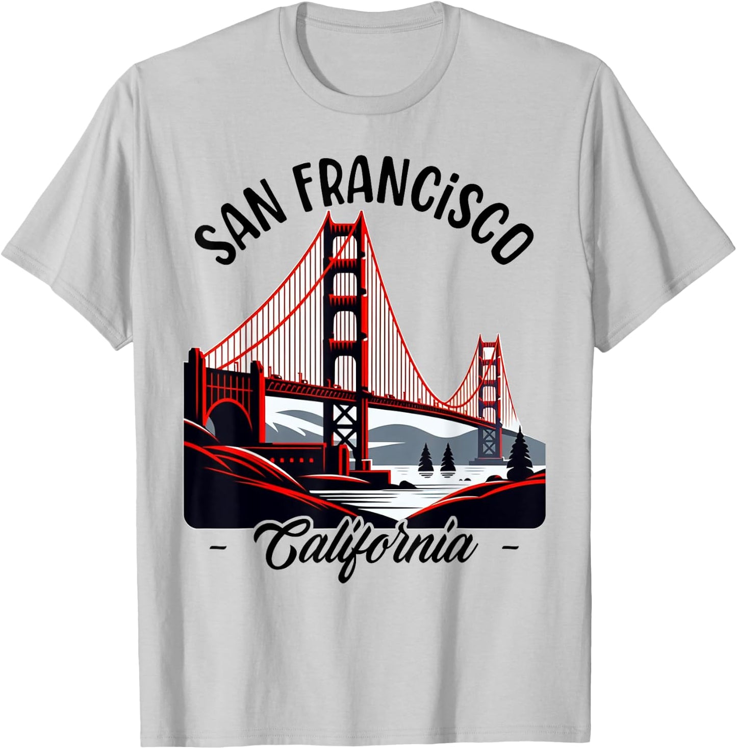 Golden Gate Bridge San Francisco California USA Golden Gate T-Shirt - T-Shirt | Ash