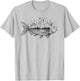 Cool Fish Shaped from Mountains Nature Scene Fishing T-Shirt - T-Shirt | Ash