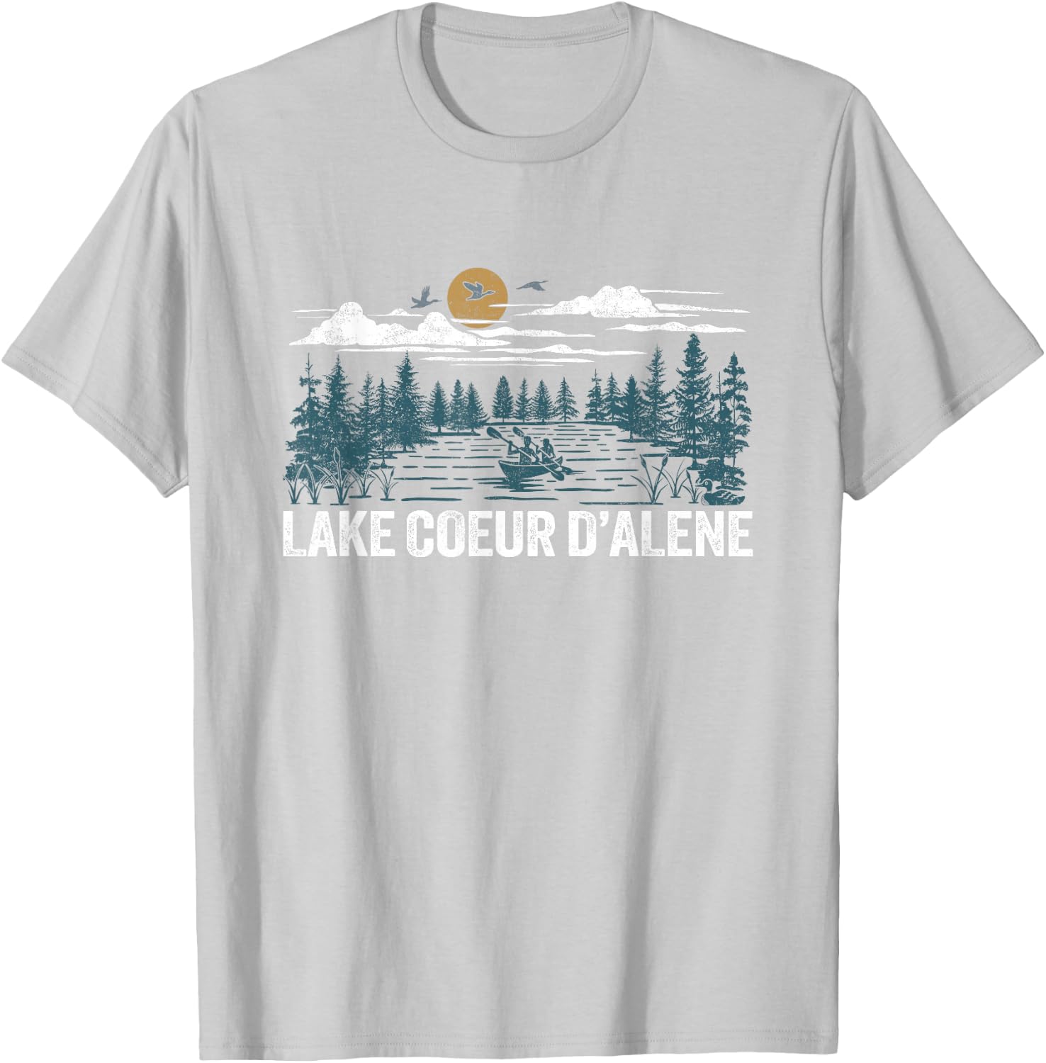 Lake Coeur d'Alene Idaho T-Shirt - T-Shirt | Ash