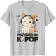 Powered by Kpop Merchandise Cat K-Pop Fashion Fangirls T-Shirt - T-Shirt | Ash