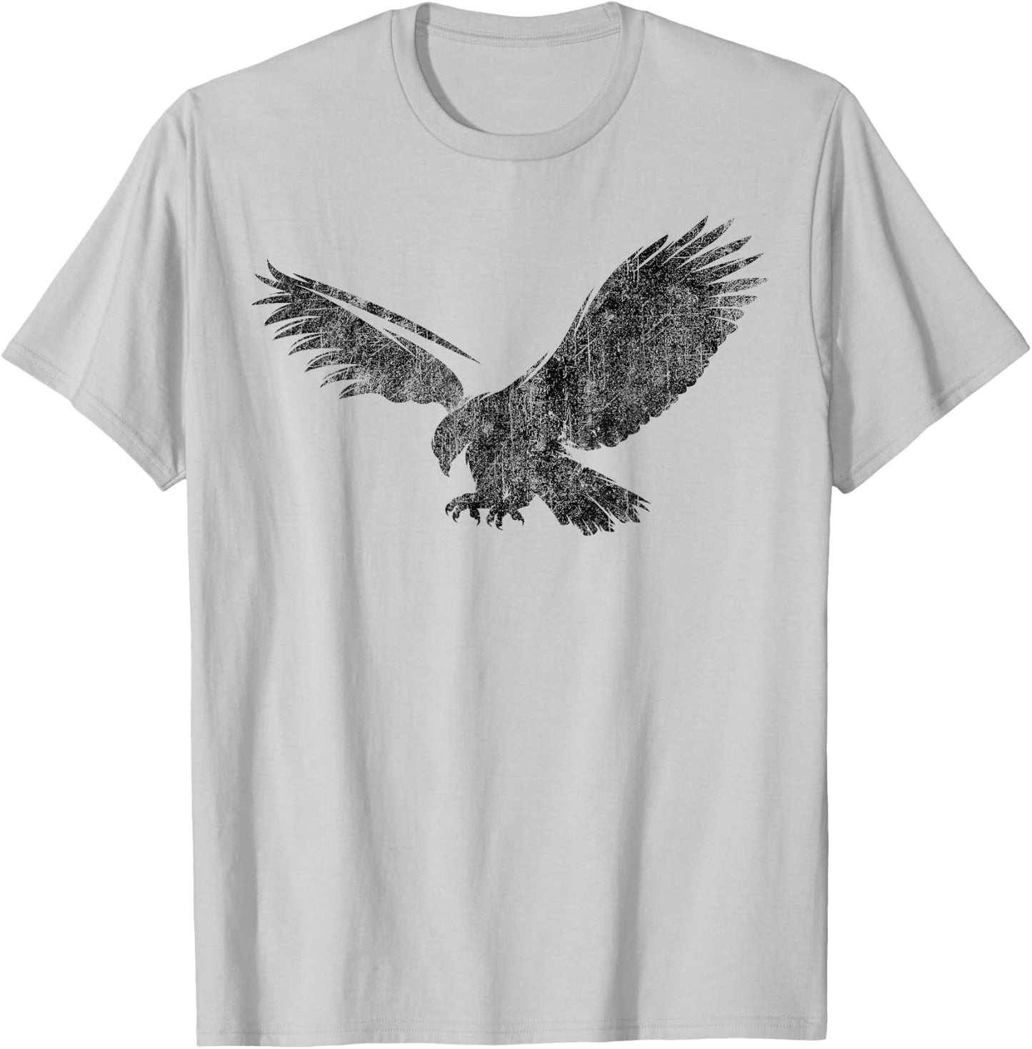Beautiful Eagle American Bird Silhouette Flying Vintage Cool T-Shirt - T-Shirt | Ash
