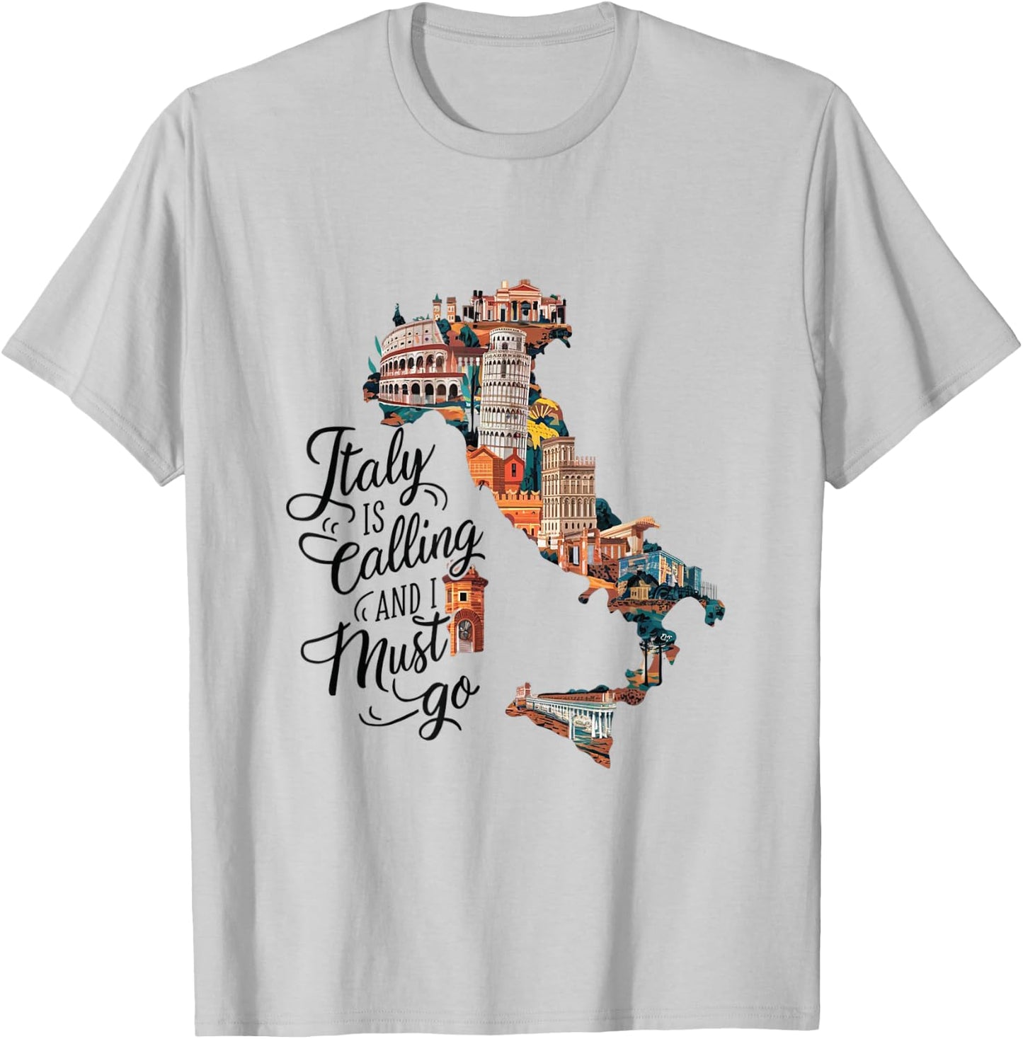 Italy is Calling and I Must Go - Italy Vacation Travel T-Shirt - T-Shirt | Ash