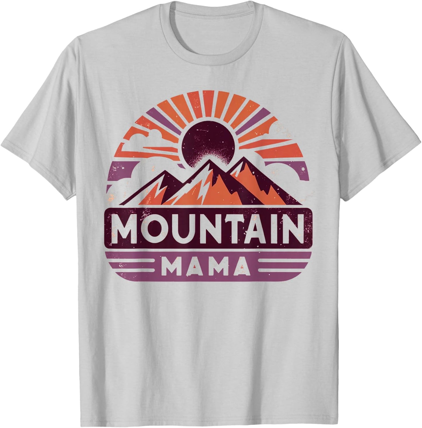 Mothers Day Love Hiking Mountain Mama T-Shirt - T-Shirt | Ash