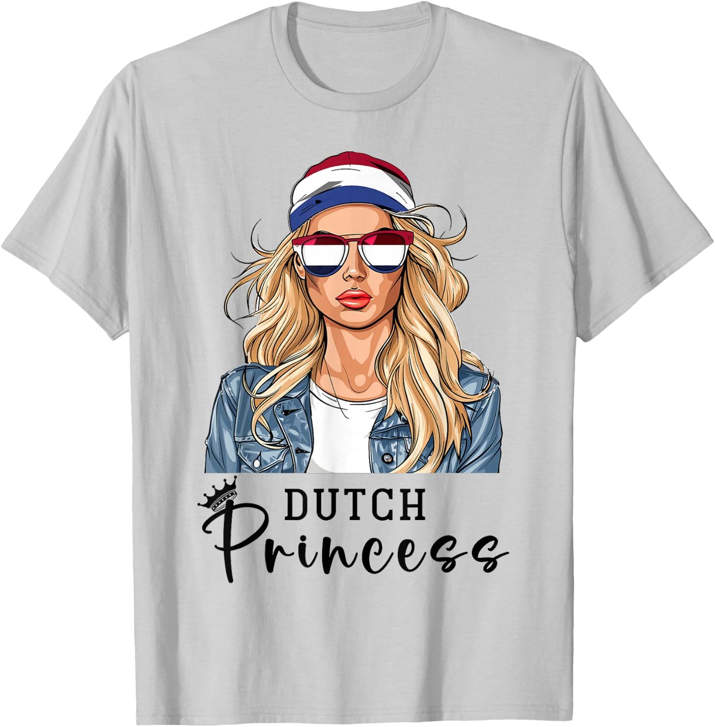 Dutch Flag Souvenirs Woman Princess Products Netherlands T-Shirt - T-Shirt | Ash