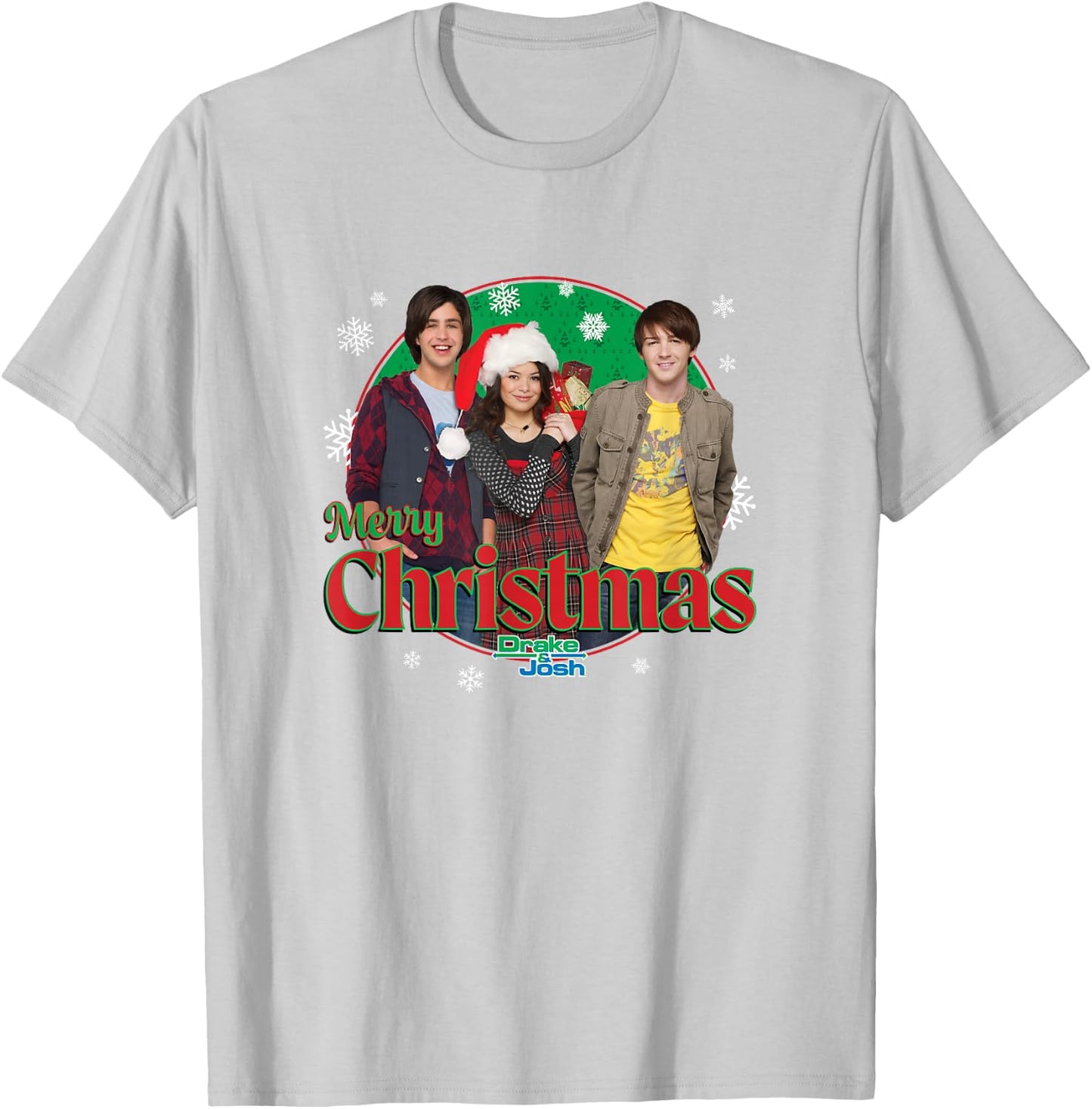 Drake and Josh Christmas Merry X-Mas Drake, Josh & Megan T-Shirt - T-Shirt | Ash