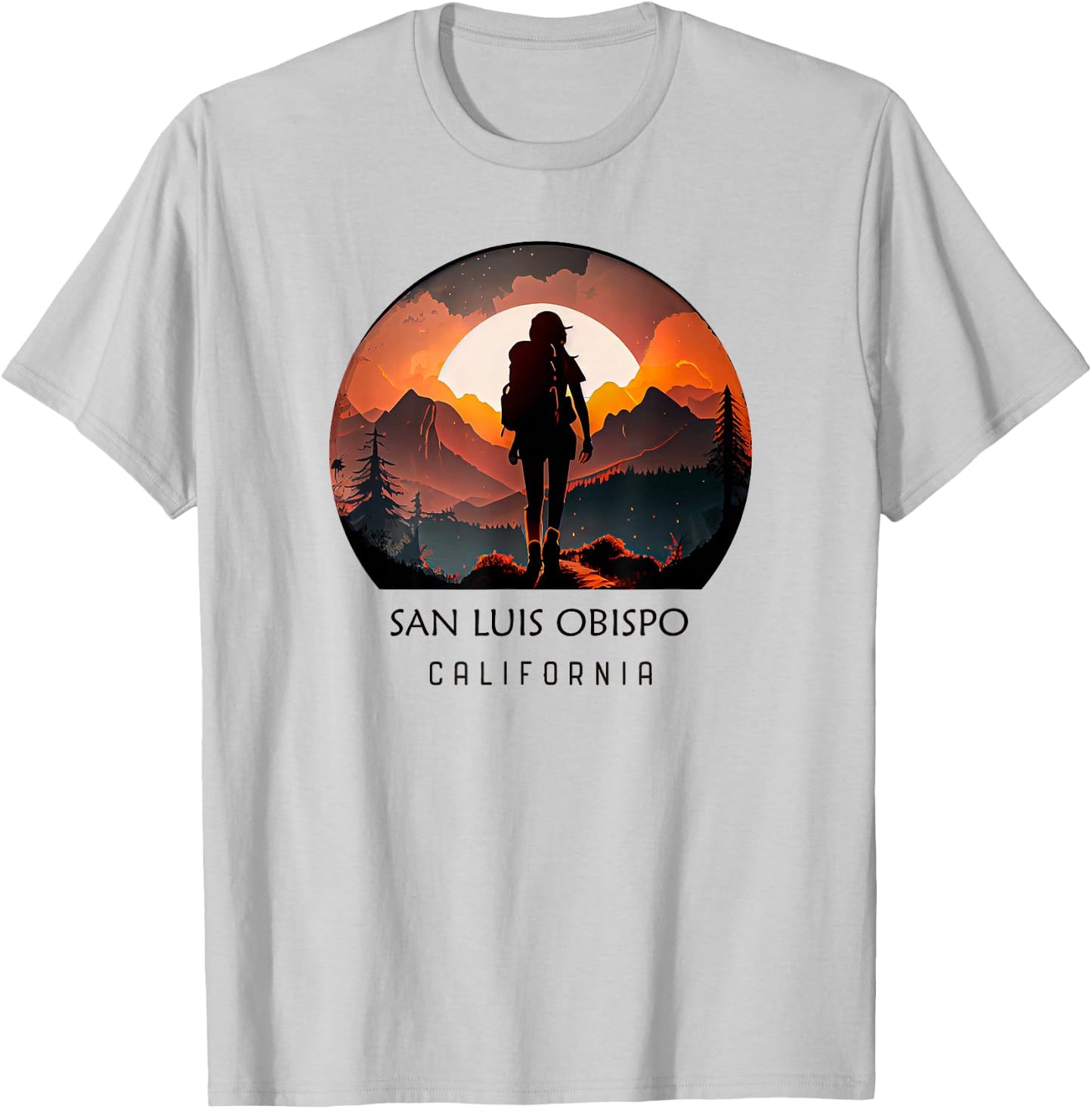 San Luis Obispo Hiking Outdoors Souvenir T-Shirt - T-Shirt | Ash