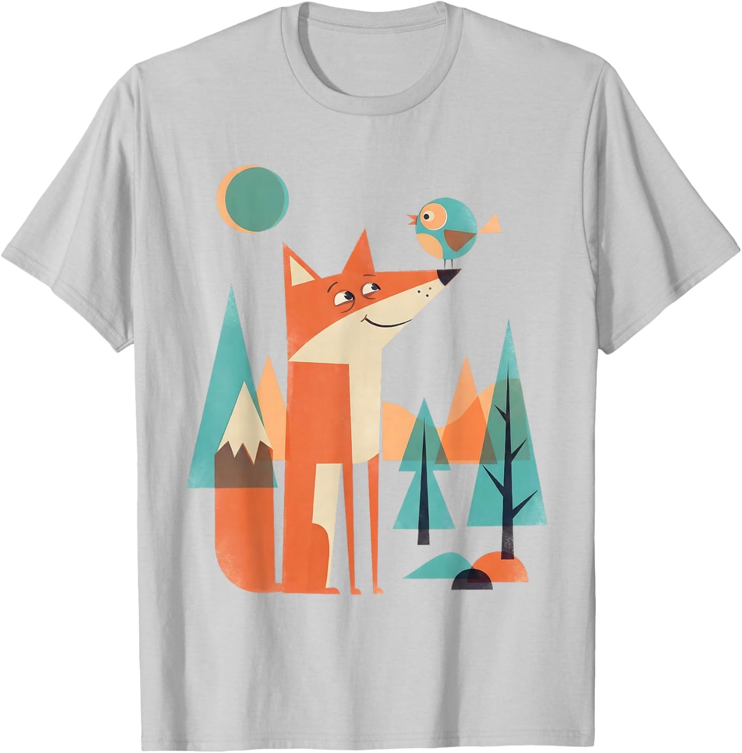 Vintage Retro Mid-Century Modern Look Fox 50s 60s Style T-Shirt - T-Shirt | Ash