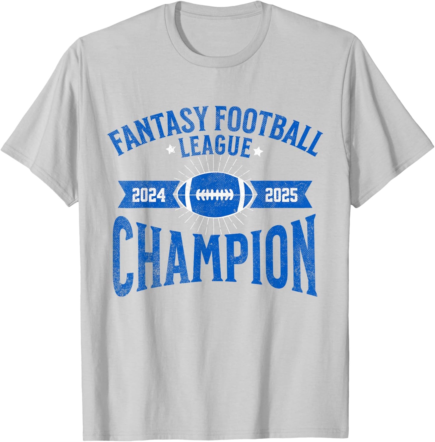 Fantasy Football League Championship Apparel Fantasy Football League Champion Champ 2024 2025 FFL -Adults Grey Small T-Shirt - T-Shirt | Ash