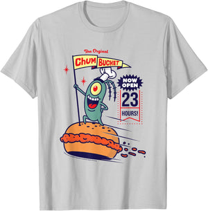 Spongebob Squarepants The Original Chum Bucket T-Shirt - T-Shirt | Ash