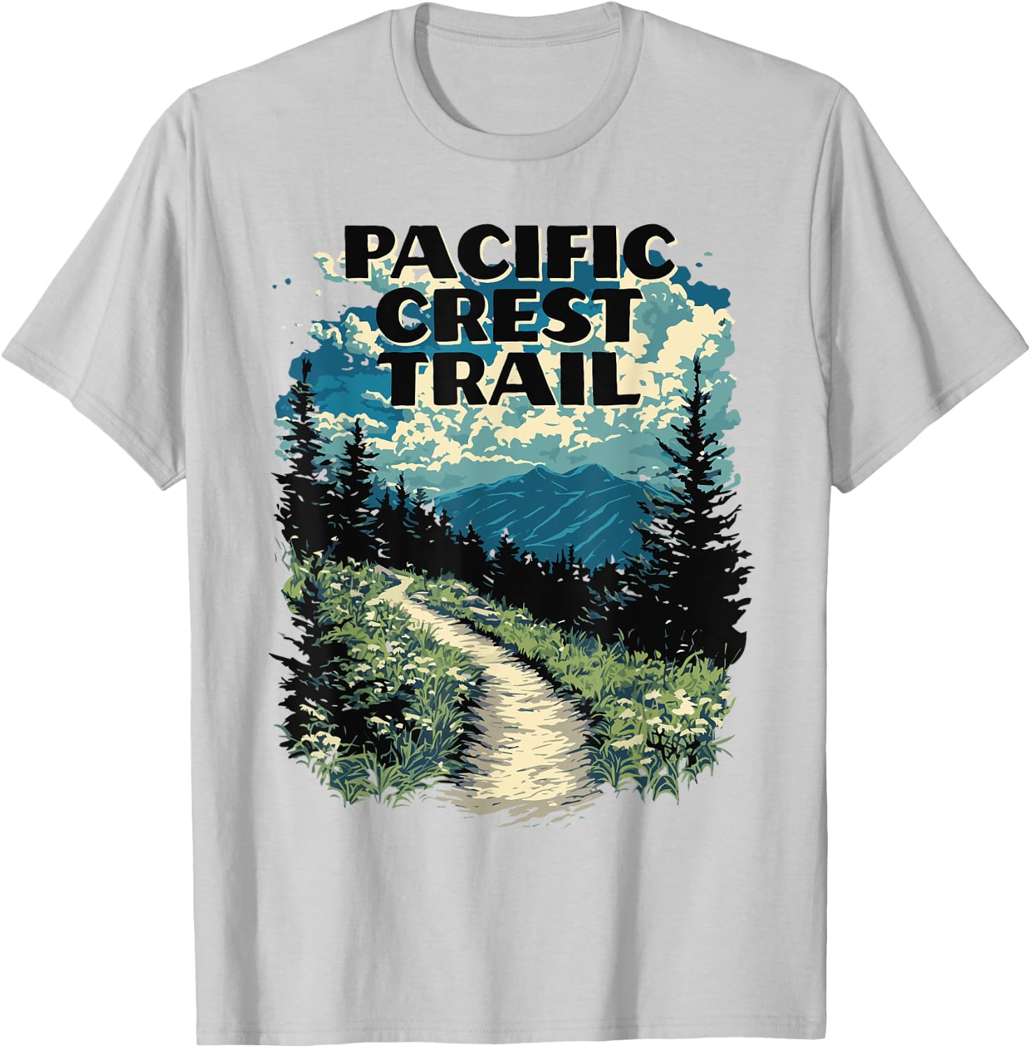 Symbiosis Supply Co. Pacific Crest Trail Classic Fit , Grey, Small T-Shirt - T-Shirt | Ash
