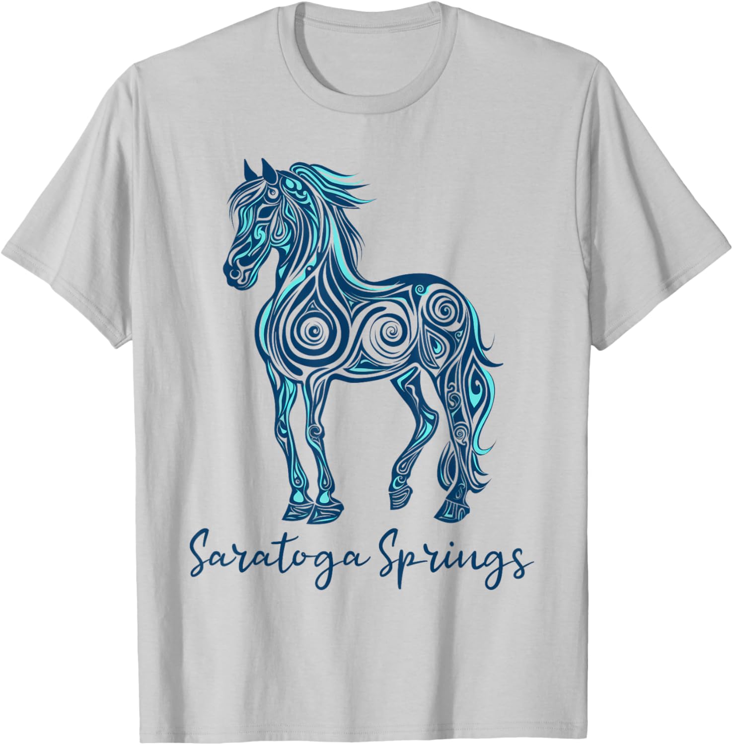 Saratoga Spring New York NY | Horse Race T-Shirt - T-Shirt | Ash
