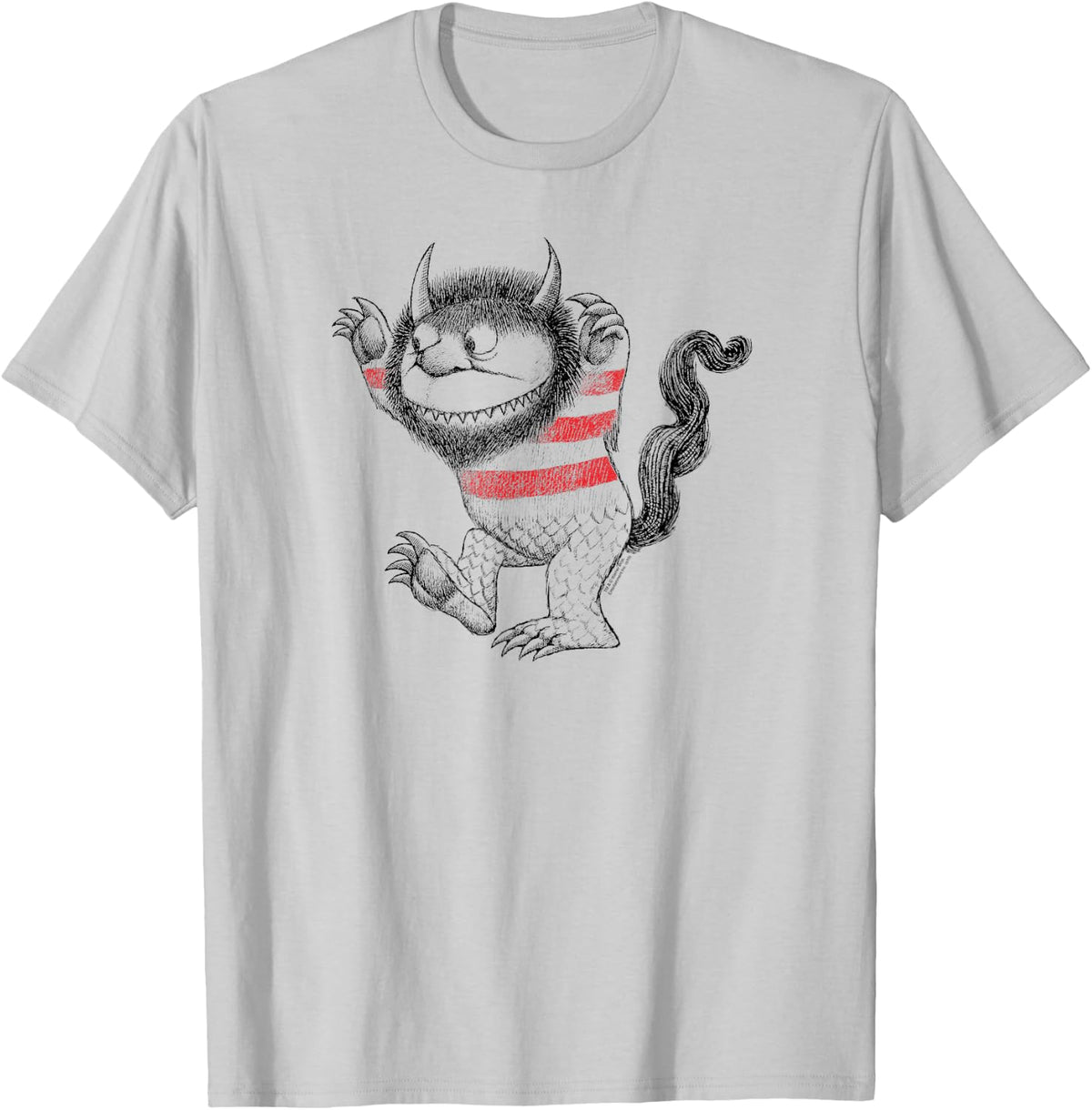 Where the Wild Things Are Carol Line Art T-Shirt - T-Shirt | Ash