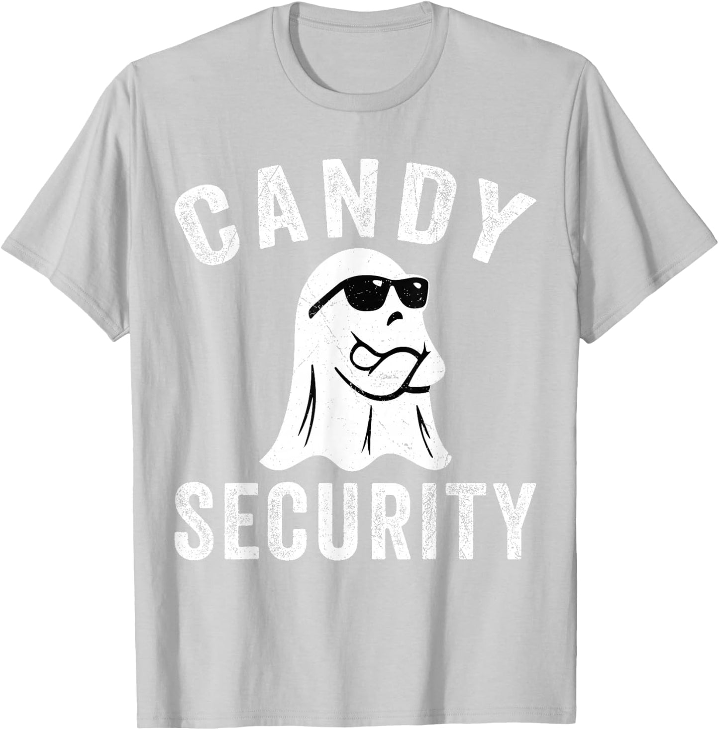 Easy Halloween Costume Halloween Candy Security Ghost T-Shirt - T-Shirt | Ash