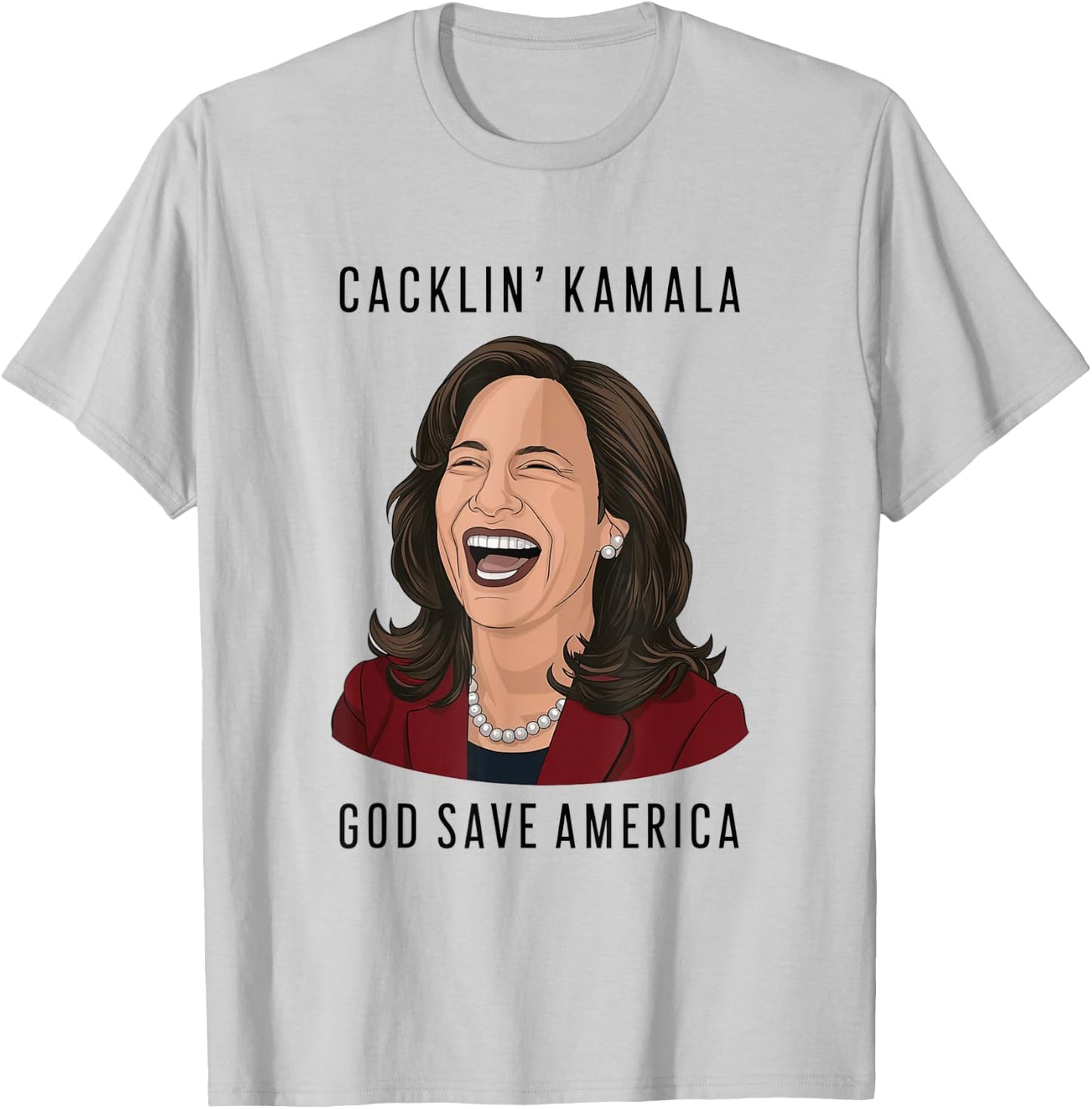 Socialdudtees Funny Anti Laughing Kamala Harris Election T-Shirt - T-Shirt | Ash