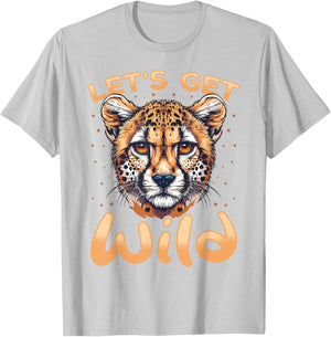 Funny Cheetah Animal Let´s get Wild T-Shirt - T-Shirt | Ash