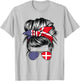 Denmark Flag American Women Girl USA Heritage Danish T-Shirt - T-Shirt | Ash