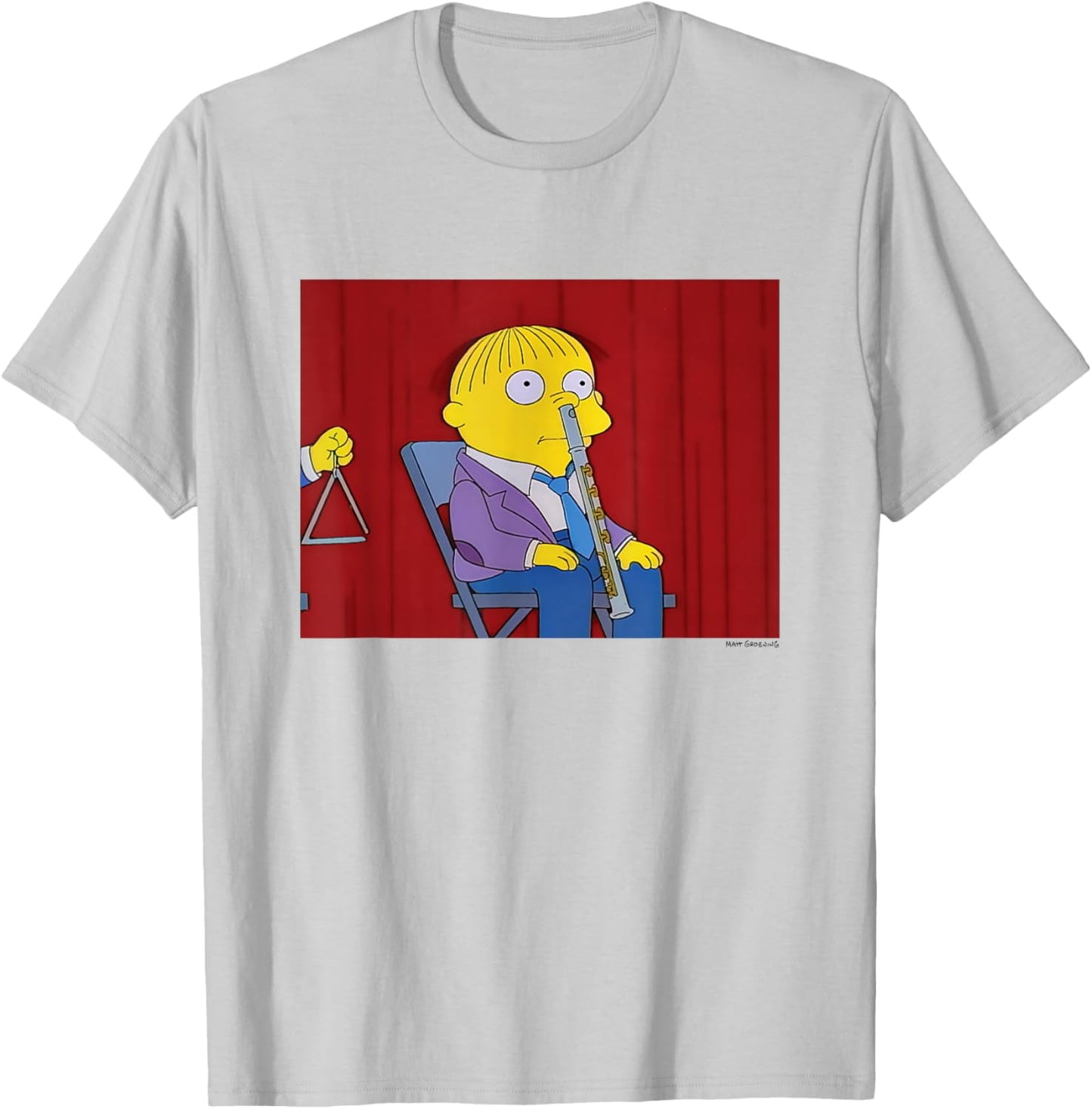 The Simpsons Iconic Scene Ralph Musician Big Chest Logo T-Shirt - T-Shirt | Ash