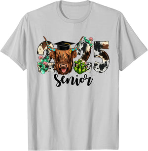 Cow 2025 Senior Class Of 2025 Graduation 2025 T-Shirt - T-Shirt | Ash
