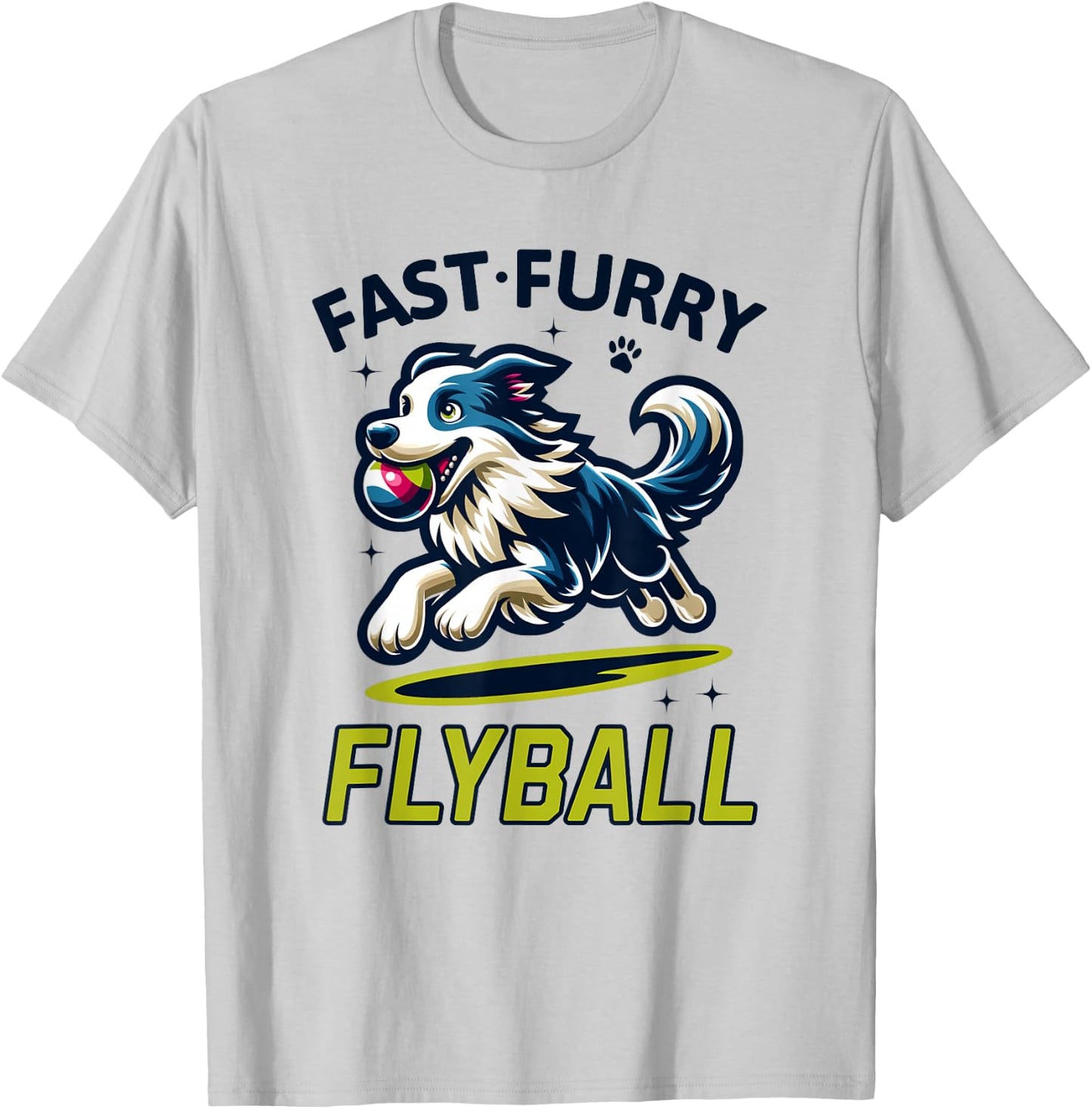 Flyball Champion Dog Race Competition Dog Agility Training T-Shirt - T-Shirt | Ash
