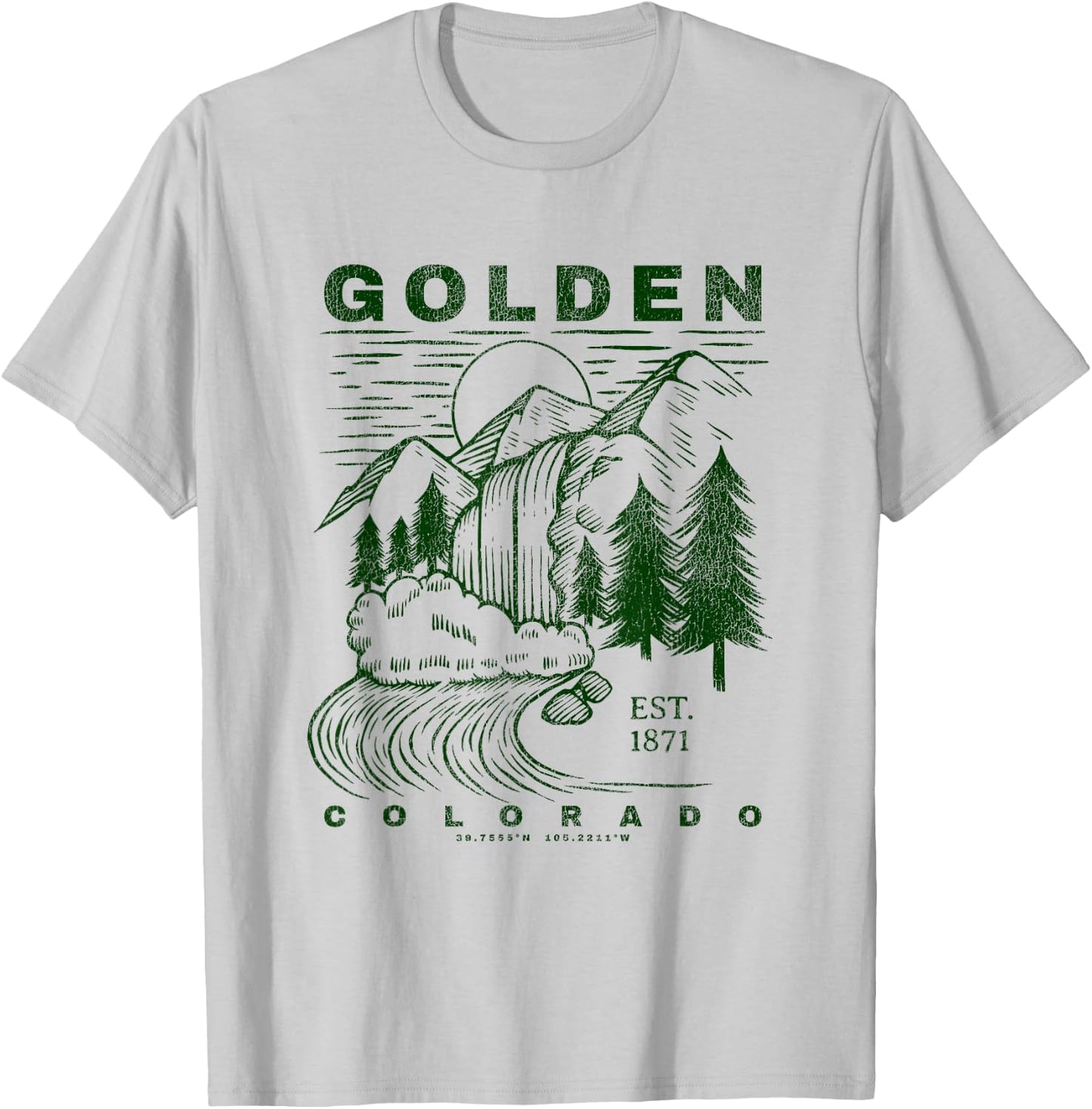 Golden Colorado Neat Travel Souvenir Rustic Golden T-Shirt - T-Shirt | Ash