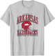 University of Arkansas Razorbacks Collegiate Football Helmet T-Shirt - T-Shirt | Ash